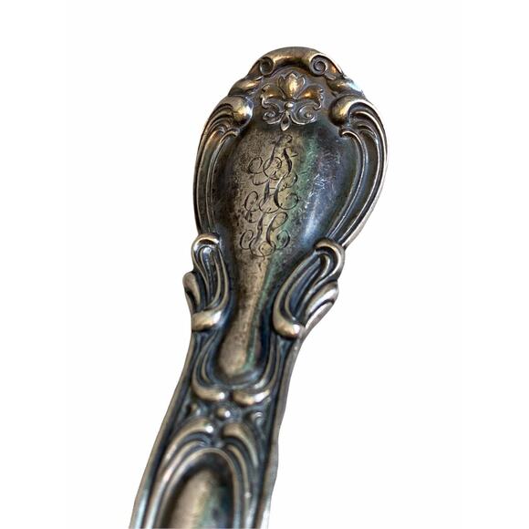 Chantilly by Gorham 1895 Soup Ladle 12.5” (Lion Anchor G) Sterling Silver Monog - Picture 2 of 10